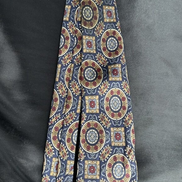 Vintage JSACO 100% Silk Tie Multicolored Patterned Statement Piece - Picture 8 of 16